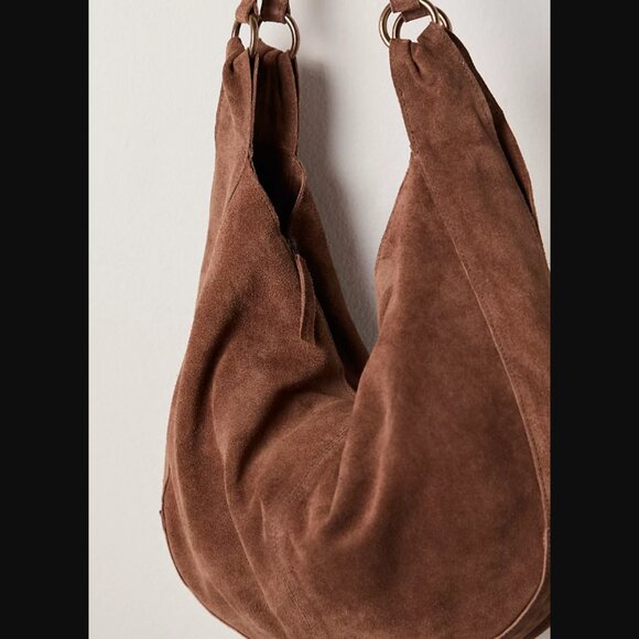 Free people Roma Suede Tote Bag color Coconut Shell - Picture 3 of 6